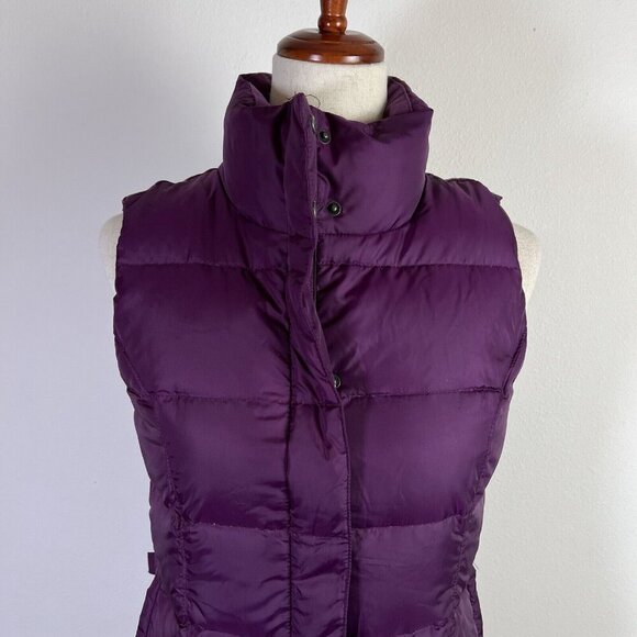 Eddie Bauer NWT Premium Quality Goose Down Vest Women's XS Purple Puffer - Picture 2 of 14